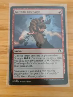 MTG Galvanic Discharge (Foil) 0122 Modern Horizons 3 M/NM Free UK P&P - Image 1