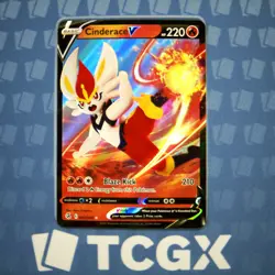 Pokemon - Cinderace V - 043/264 - SWSH08: Fusion Strike - Holo - Ultra Rare NM - Image 1