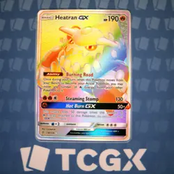Pokemon - Heatran GX (Secret) - 238/236 - SM Unified Minds - Holo - Secret Ra NM - Image 1