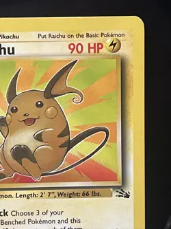 Raichu 29/62 Fossil 1st Edition Non Holo Rare Pokemon TCG LP/MP WIZARDS NINTENDO - Image 4
