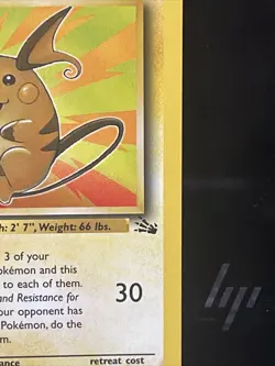 Raichu 29/62 Fossil 1st Edition Non Holo Rare Pokemon TCG LP/MP WIZARDS NINTENDO - Image 5