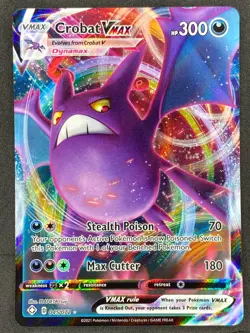 Pokemon Crobat VMAX 045/072 SIF Shining Fates NM - Image 1