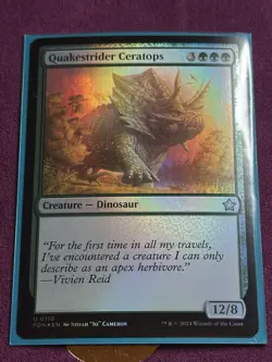 Quakestrider Ceratops (0110) - Foundations - Uncommon (Foil) - Image 4