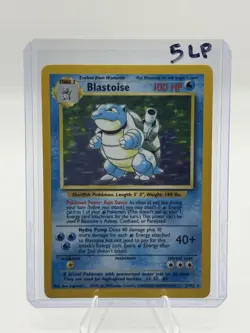 Pokemon TCG Blastoise Base Set Holo Unlimited Rare Card 2/102 LP Condition - Image 1