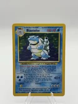 Pokemon TCG Blastoise Base Set Holo Unlimited Rare Card 2/102 LP Condition - Image 2