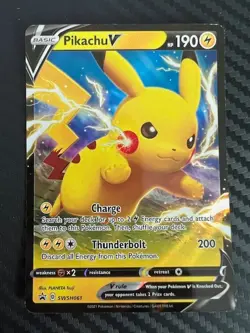 Pokemon TCG Pikachu V SWSH Black Star Promos SWSH061 Holo Promo VLP - Image 1