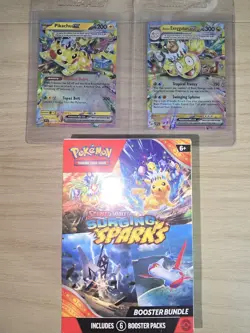 Pokemon TCG Scarlet & Violet Surging Sparks Booster Bundle + 2x EX singles - Image 1
