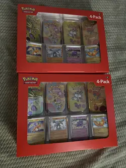 Pokemon 151 Mini Tins 4 Pack Sam’s Club Lot Of 2 Brand New Sealed Ships Fast - Image 1