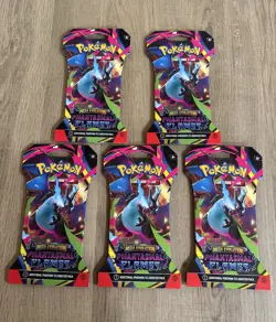 Pokemon TCG Phantasmal Flames Sleeved Booster Packs x5 - Image 1