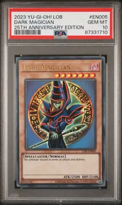 PSA 10 Dark Magician LOB-EN005 Yu-Gi-Oh! 25th Anniversary Ultra Rare 2023 - Image 3