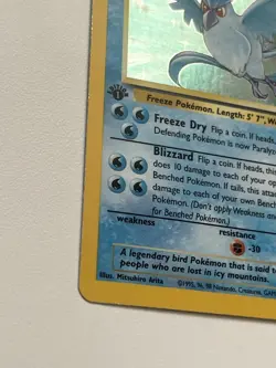 1999 Pokemon Fossil First Edition Articuno 2/62 Rare Holo Card (LP) - Image 5