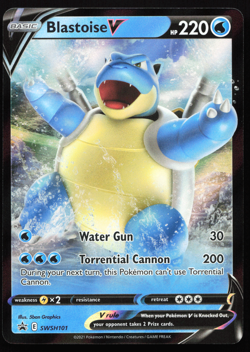 Blastoise V SWSH101 Sword & Shield Black Star Promo Near Mint Pokemon Card - Image 1