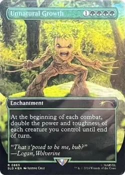Unnatural Growth (Rainbow Foil) -Foil Near Mint MTG Secret Lair - Image 1
