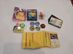 100 Random Bulk Lot Pokemon Cards Coins, Dice, Codes, Sleeves Hidden Fates Etc - Image 1