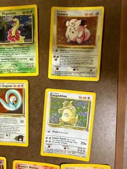 10 vintage Pokemon Holofoil cards 1999 Kangaskhan Clefairy Venusaur Moltres more - Image 3