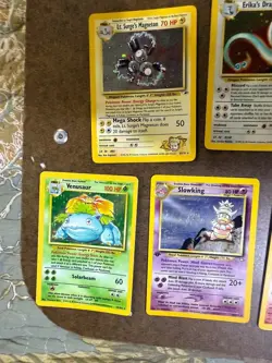 10 vintage Pokemon Holofoil cards 1999 Kangaskhan Clefairy Venusaur Moltres more - Image 5
