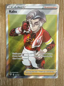 Kabu - 186/189 - Pokemon Darkness Ablaze Sword & Shield Full Art Rare Card NM - Image 1