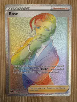 Rose - 196/189 - Pokemon Darkness Ablaze Sword & Shield Secret Rare Card NM - Image 1