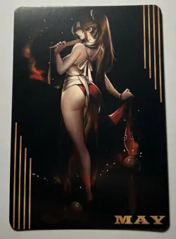 SEXY HEROINE WAIFU Mai Shiranui THE KING OF FIGHTERS ACG PRISMATIC HOLO CARD NM - Image 2