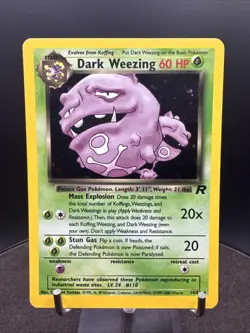 Pokemon Card Dark Weezing - Team Rocket - 14/82 Holo - RARE - Image 1