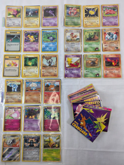Vintage Pokemon Cards 139 lot mixed includes some 1st edition japanese math game - Image 1