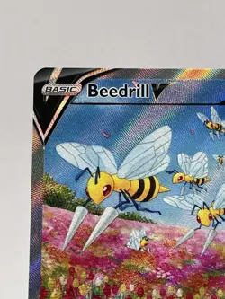 Pokemon TCG Beedrill v Astral Radiance Holo Ultra Rare Card 161/189 NM Condition - Image 2