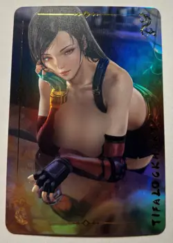 SEXY HEROINE WAIFU Tifa Lockhart FINAL FANTASY ACG PREMIUM HOLOFOIL CARD NM - Image 1