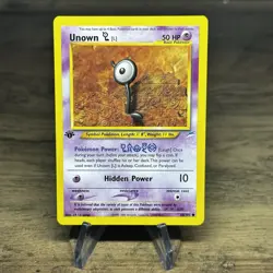 Unown L 86/105 1st Edition Neo Destiny Common Pokemon Card Near Mint - Image 1