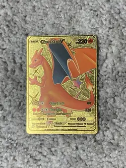 Pokemon Charizard V HP220 Claw Slash Gold Foil Fan Art Card LP - Image 1