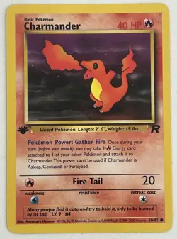 1st Edition Charmander 50/82 - Team Rocket - Pokemon Card - NM - Common Vintage - Image 2