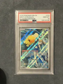 Misty's Psyduck Destined Rivals English Illustration Card 193/182 PSA 10 - Image 1