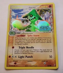 Cacturne 15/100 Delta EX Crystal Guardians Holo Stamped Rare Pokemon Card - Image 1
