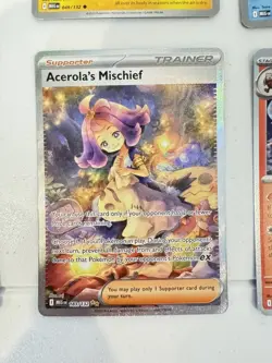 Pokemon TCG Acerola's Mischief Illustration Rare 183/132 Mint Condition Card - Image 2