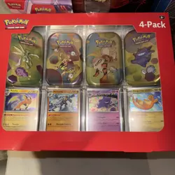 Pokemon Scarlet And Violet 151 Mini Tins 4 Tins 4 Promos Sams Club Lot of 5 Boxs - Image 1