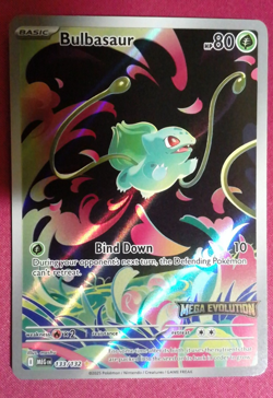 Pokemon TCG Mega Evolutions Stamped Bulbasaur 133/132 NM A - Image 1