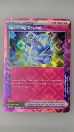 Sparkling Crystal ACE SPEC Rare Trainer - Pokemon Tool Holo 129/131 NM - Image 1