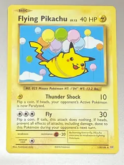 POKEMON TCG FLYING PIKACHU 110/108 NON HOLO RARE MINT FROM PACKET TO SLEEVE - Image 1