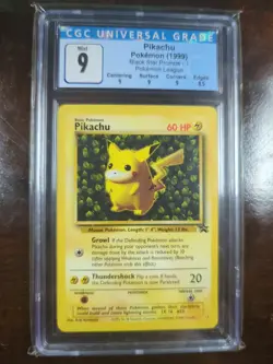 1999 Pokemon Ivy Pikachu #1 Black Star Promo CGC 9 - Image 1
