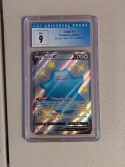 CGC 9 Mint Pokemon TCG Ditto V Shining Fates SV118/SV122 Holo Shiny Holo - Image 1