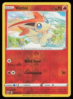 Victini #007/073 Reverse Holo 2020 Pokemon Champion's Path LP - Image 1
