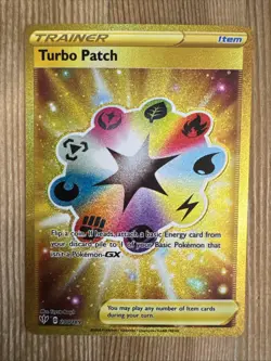 Turbo Patch 200/189 SWSH Darkness Ablaze Secret Rare Pokemon NM - Image 1