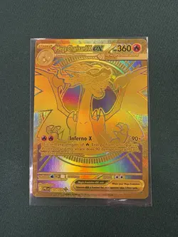 SEND OFFERS Pokemon TCG Mega Charizard EX Gold Phantasmal Flames Rare 130/094 - Image 1