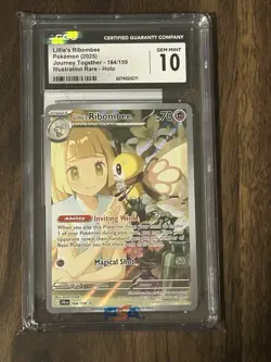 CGC 10 Lillie's Ribombee 164/159 Pokemon Journey Together Illustration Rare Alt - Image 1