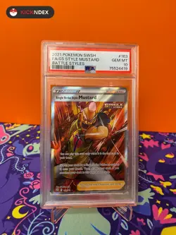 PSA 10 ?? Single Strike Style Mustard 163/163 Battle Styles Full Art Pokemon - Image 1