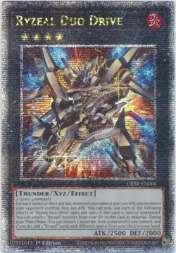 Yugioh! LP Ryzeal Duo Drive - CRBR-EN006 - Quarter Century Secret Rare - 1st Edi - Image 1