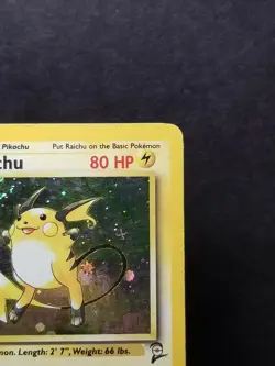 Raichu 16/130 - Holo Rare - Vintage WotC English Base Set 2 Pokemon Card - Image 3