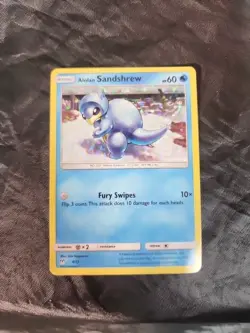 Pokemon Alolan Sandshrew 4/12 McDonald's 2019 Holo LP - Image 1