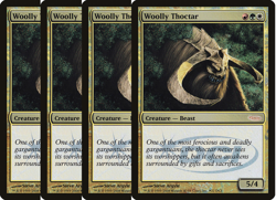 MtG - Set 4x FOIL Woolly Thoctar - DCI-EN - Image 1