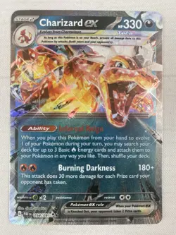 Charizard ex 054/091 Pokemon TCG Paldean Fates Double Rare Holo NM - Image 1