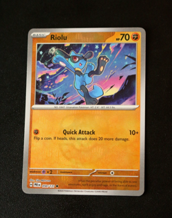 Pokemon Card TCG - Riolu 050/131 Master Ball Reverse Prismatic Evolutions - NM ⭐ - Image 1
